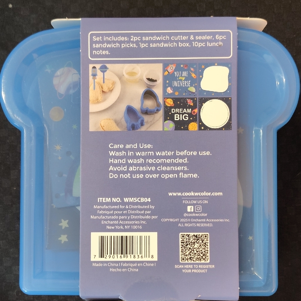 CWC Blue Rocket Sandwich Cutter Lunch Set - Picture 2 of 2